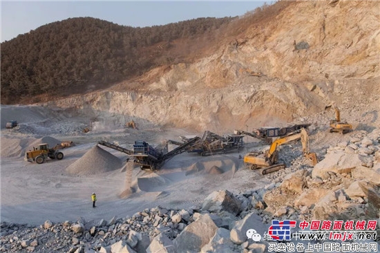 克磊镘設備成功應用於山東青島花崗岩破碎項目