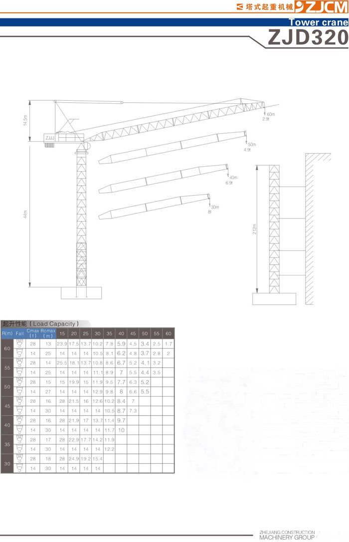 浙江建機ZJD320塔式起重機高清圖 - 外觀