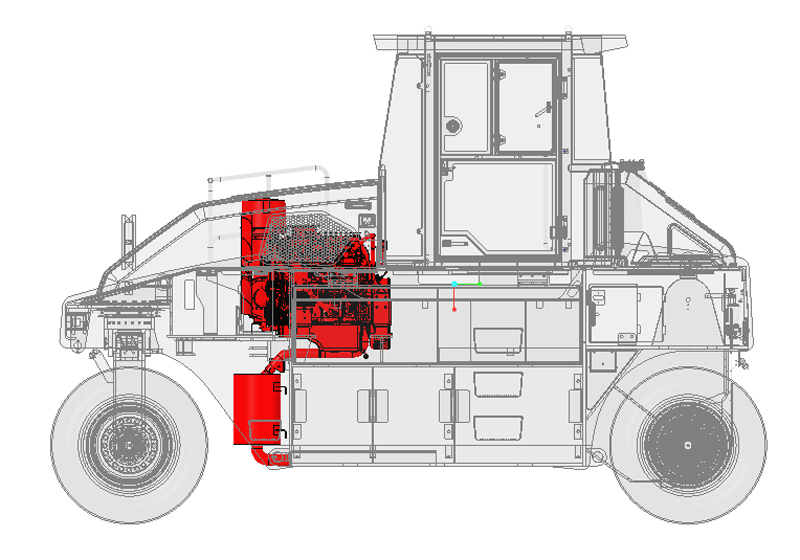 【多圖】山推SRT30H-C6膠輪壓路機動力係統細節圖_高清圖