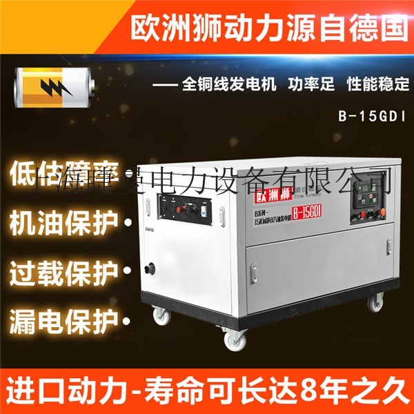 15kw戶外檢修用汽油發電機