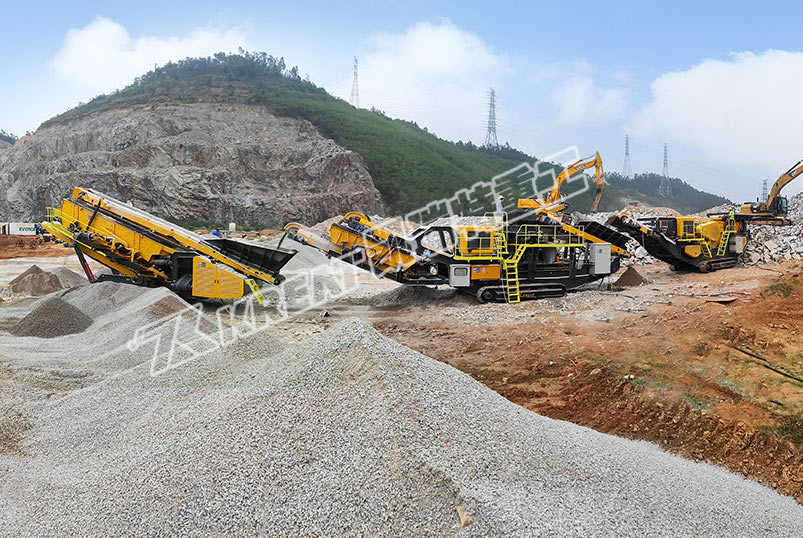 移動破碎機 建築垃圾處理設備 供應製砂機 河卵石破碎使用