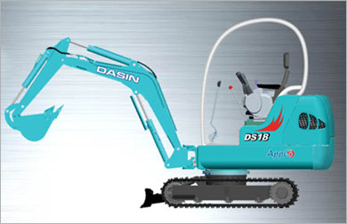 大信DS18小型液壓挖掘機高清圖 - 外觀